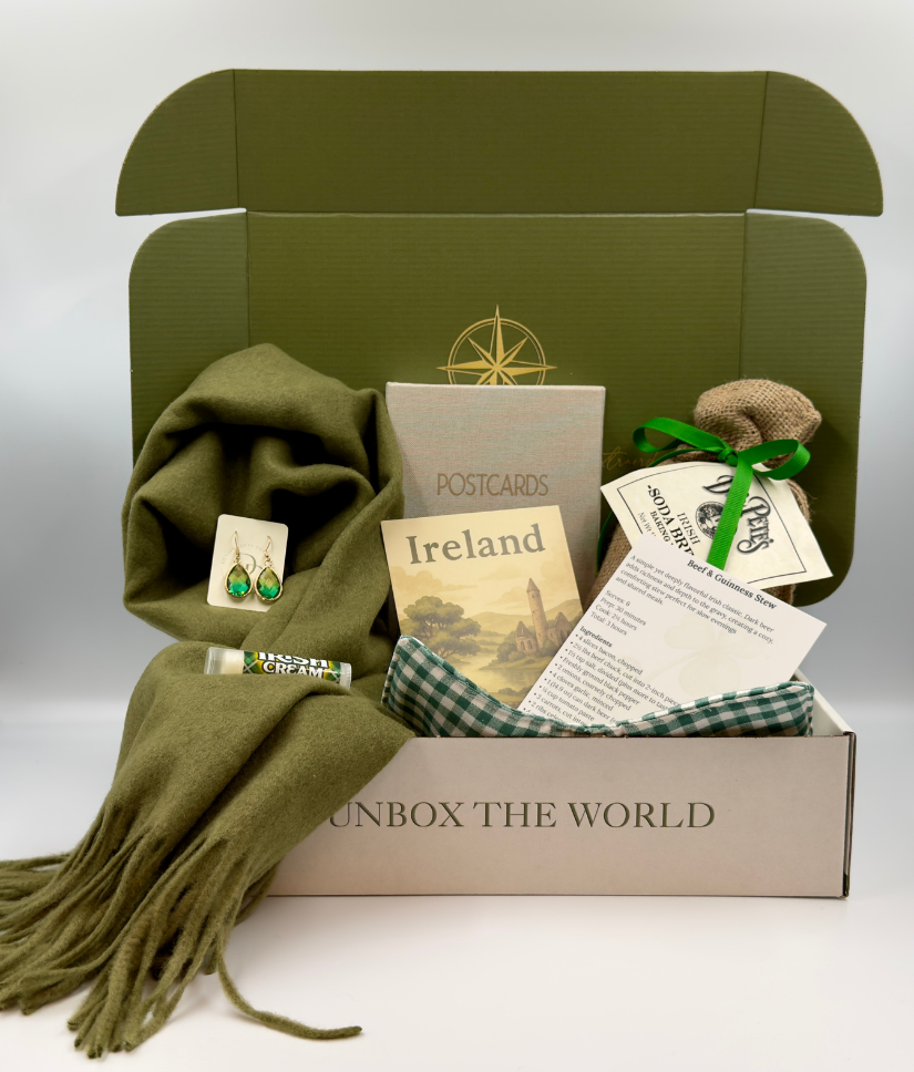 Destination Delivered Ireland Travel Subscription Box.